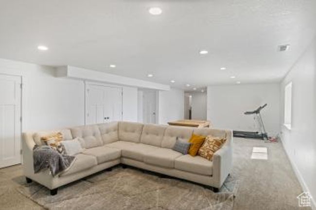Living room featuring baseboards, carpet floors, and recessed lighting | Image 29