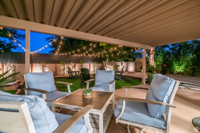 View of patio terrace at dusk | Image 13