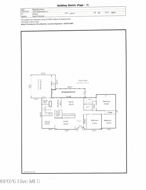 1000 Westminster Ln, Kinston, NC, 28501-2766 | Card Image