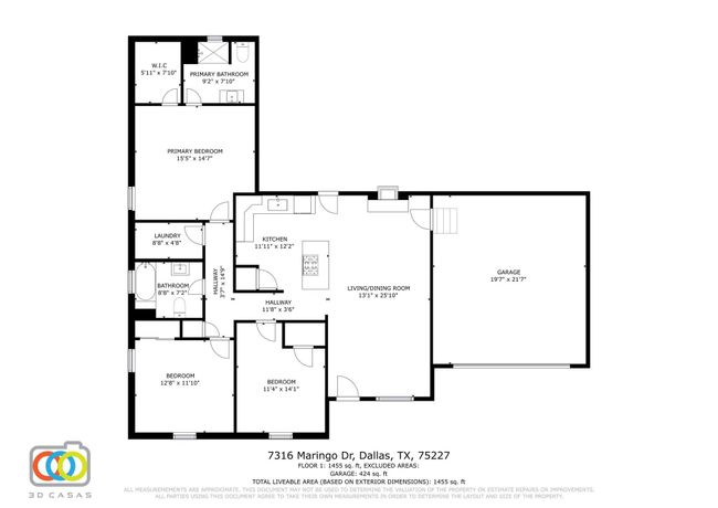 7316 Maringo Dr, House other with 3 bedrooms, 2 bathrooms and null parking in Dallas TX | Image 11
