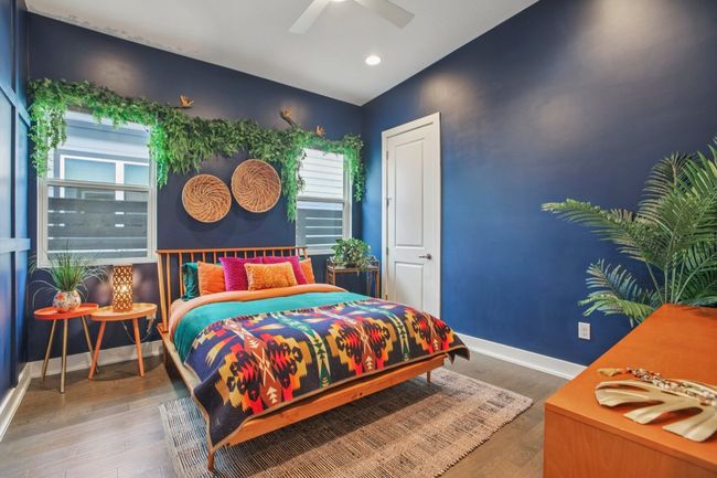 Bedroom with recessed lighting, wood finished floors, and ceiling fan | Image 28