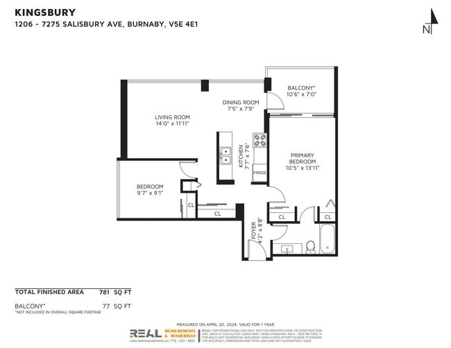 1206 - 7275 Salisbury Avenue, Condo with 2 bedrooms, 1 bathrooms and 1 parking in Burnaby BC | Image 26