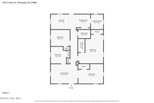 307 E Irwin St, Pinetops, NC, 27864-3303 | Card Image