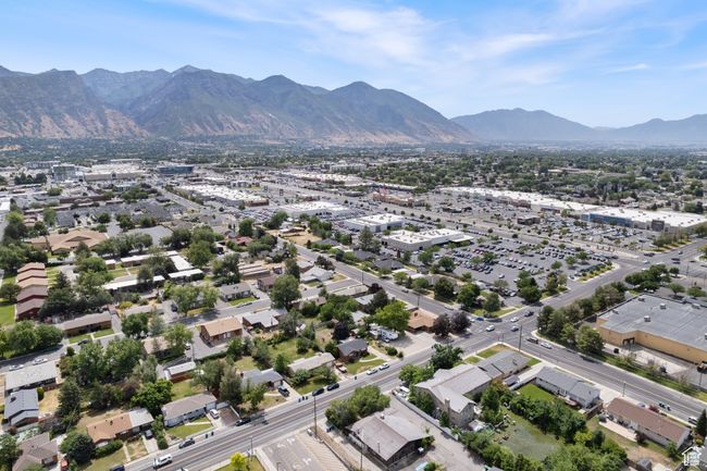 Drone / aerial view of mountains and Brigham Young University Campus | Image 39