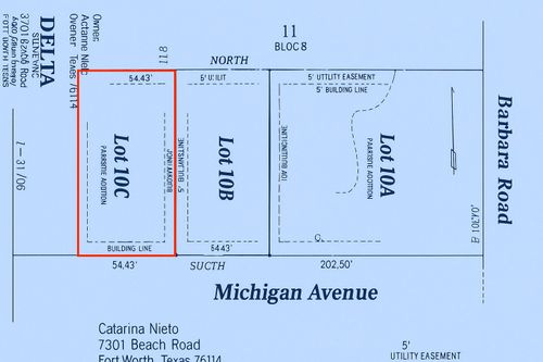 Lot 10C Michigan Ave, Fort Worth, TX, 76114-3834 | Card Image