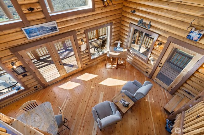 Looking down from the loft into the great room. | Image 22
