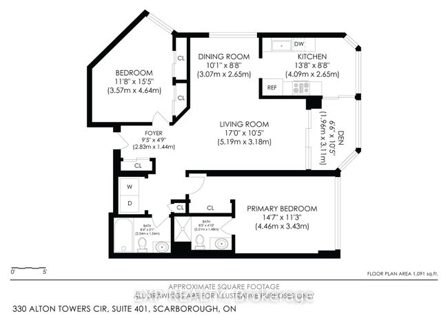 401 - 330 Alton Towers Cir, Condo with 2 bedrooms, 2 bathrooms and 1 parking in Scarborough ON | Image 35