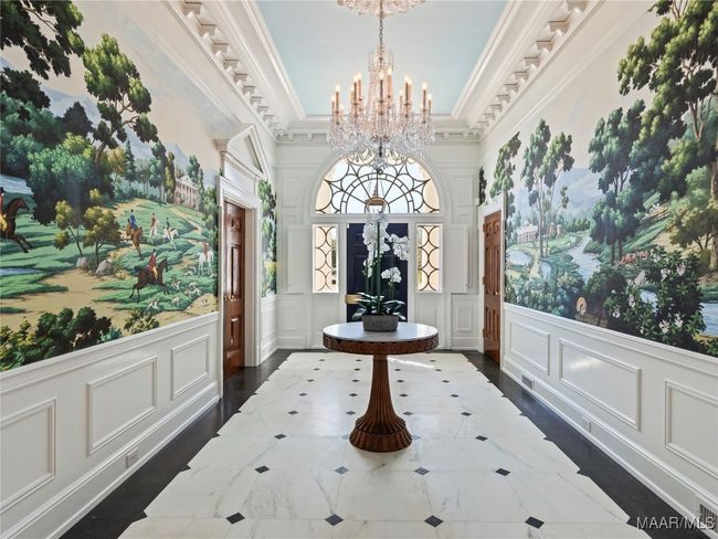 Entry foyer with marble and murals | Image 11