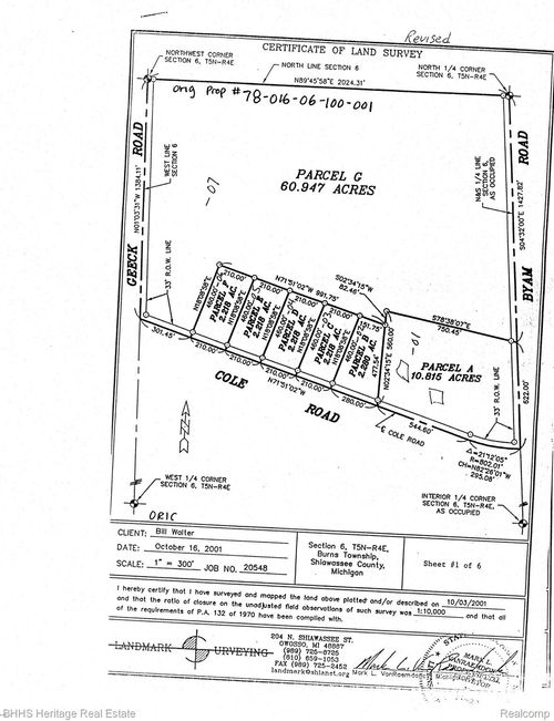 Lot "E" Cole Rd E Cole Road, Burns Township, MI, 48414 | Card Image