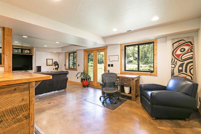 Office featuring finished concrete floors, recessed lighting, and baseboards | Image 29
