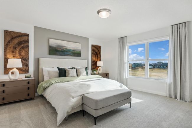 (Photo of model home, actual features may vary) Spacious, imaginative and modern would best describe an owner's suite. This suite offers a serene setting and includes private access to a en-suite bath and walk-in closet. | Image 9