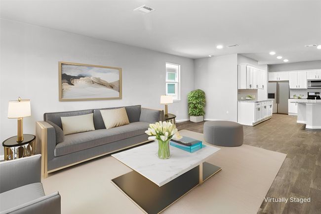 Living area featuring recessed lighting and light wood-style flooring | Image 5