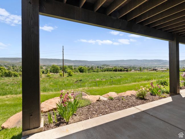 View of Heber Valley and Mountains from lower level walkout. | Image 24