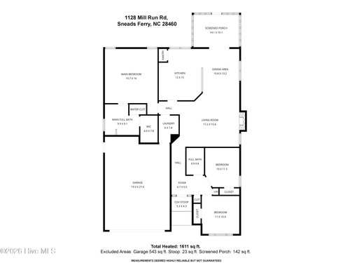 1128 Mill Run Rd, Sneads Ferry, NC, 28460-9122 | Card Image
