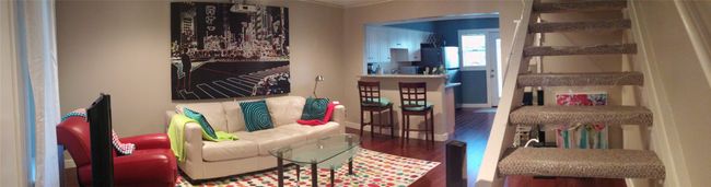 Sitting room featuring wood finished floors | Image 5