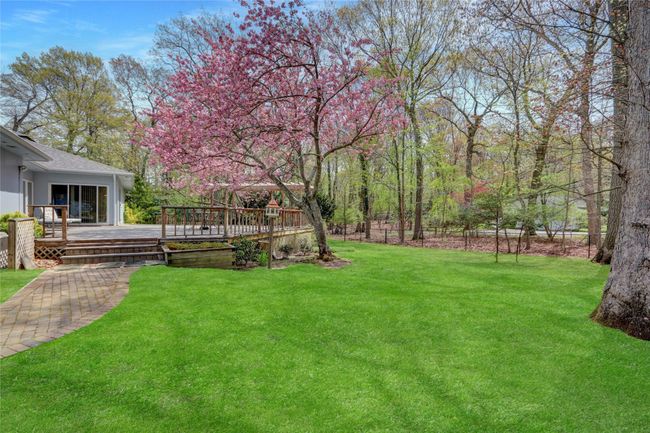 View of yard featuring a wooden deck | Image 34