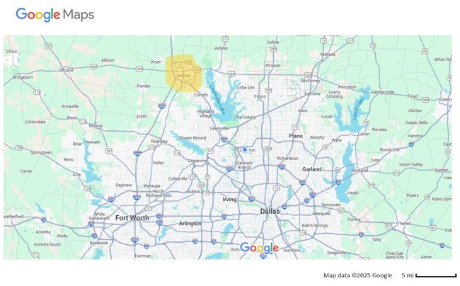 DFW map with Denton highlighted | Image 29
