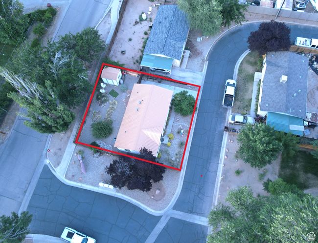 Aerial overview of property's location featuring property boundaries highlighted | Image 42