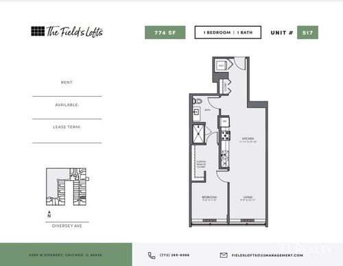 apt-517-4000 W Diversey Ave, Chicago, IL, 60639-2195 | Card Image