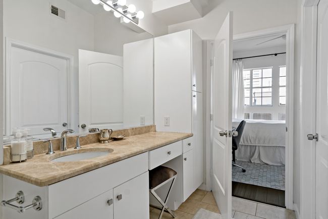Full bath with visible vents, ensuite bathroom, tile patterned flooring, and vanity | Image 15