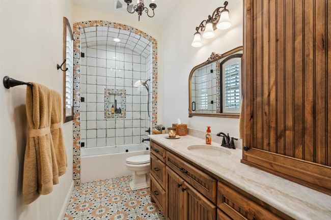 The "Alsace" Full Bath Suite. Features Bordeaux Jardin Botanique 8"x8" matteglazed porcelain floor tiles. Custom-designed andcrafted vanity cabinetry. A Jetta AdvantageSoaking Tub. | Image 31