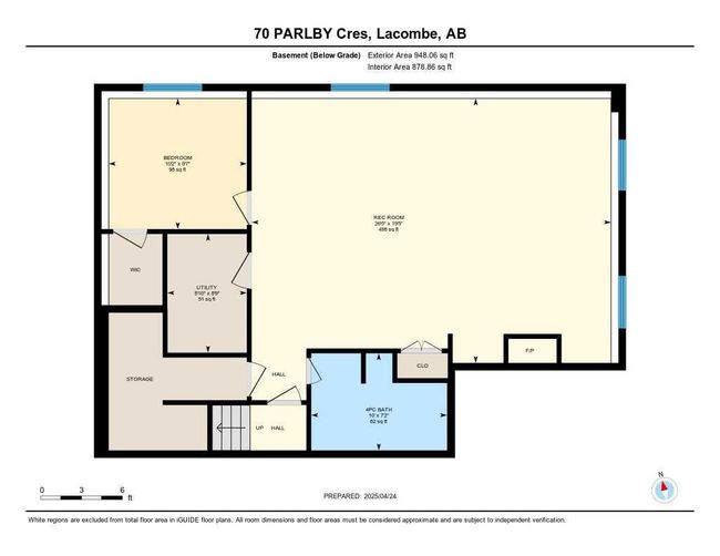 70 Parlby Cres, House other with 4 bedrooms, 3 bathrooms and 4 parking in Lacombe AB | Image 41