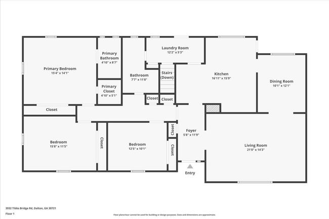 3932 Tibbs Bridge Rd, House other with 3 bedrooms, 2 bathrooms and null parking in Dalton GA | Image 60
