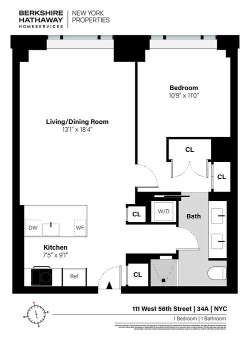 34a-111 W 56th St, New York, NY, 10019-4047 | Card Image