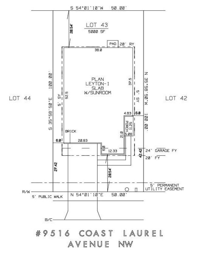 Preliminary Plot Plan for Homesite 43 | Image 4