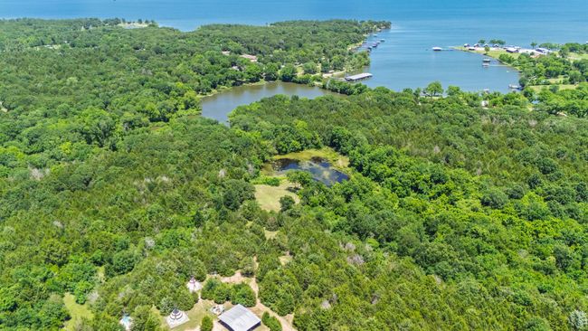 Sky view of the large pavilion and trails leading to the pond! | Image 10