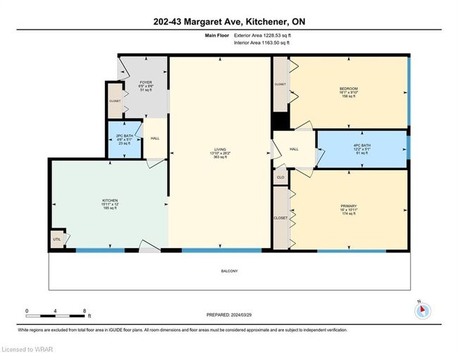 202 - 43 Margaret Ave, Home with 2 bedrooms, 1 bathrooms and 1 parking in Kitchener ON | Image 4