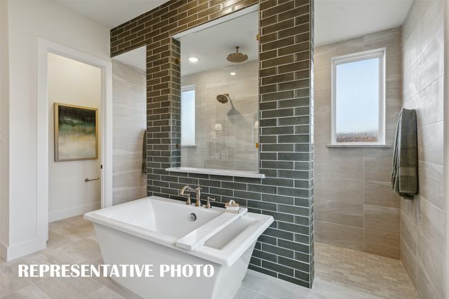 Our Stella floor plan offers our signature owner's bath featuring double, walk through shower with drying areas! REPRESENTATIVE PHOTO | Image 8