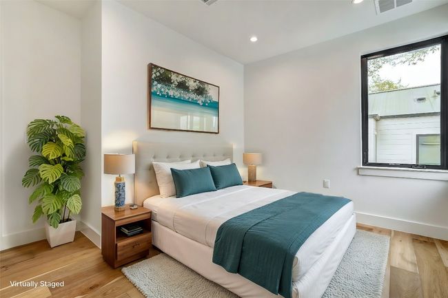 Bedroom with baseboards, light wood finished floors, and recessed lighting | Image 5