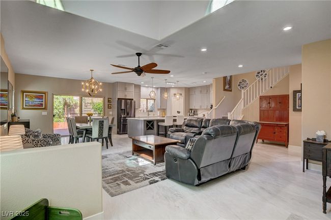 Living area featuring recessed lighting & ceiling fan | Image 7
