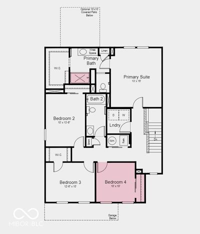 Floor Plan - Structural Options Added Include: 4th bedroom in place of loft | Image 3