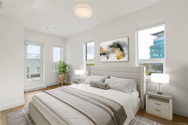 primary with private balcony. virtually staged | Image 18