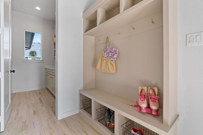 Mudroom with light wood-style flooring and baseboards | Image 18