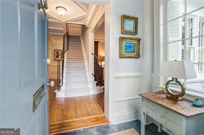 Foyer entrance with dark hardwood / wood-style flooring | Image 3