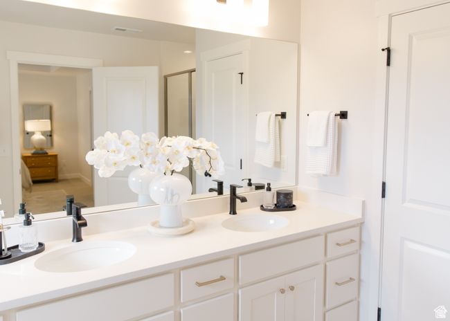 Full bath with double vanity and a shower stall | Image 9