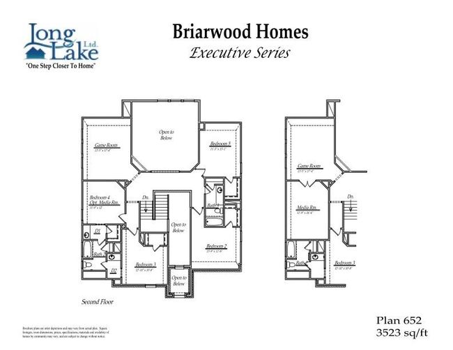 Plan 652 features 5 bedrooms, 3 full baths, 1 half bath and over 3, 500 square feet of living space. | Image 20