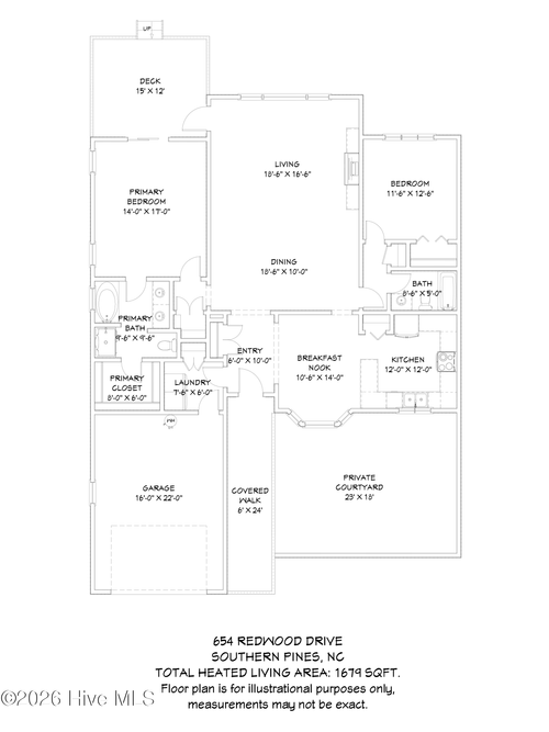 654 Redwood Dr, Southern Pines, NC, 28387-6161 | Card Image