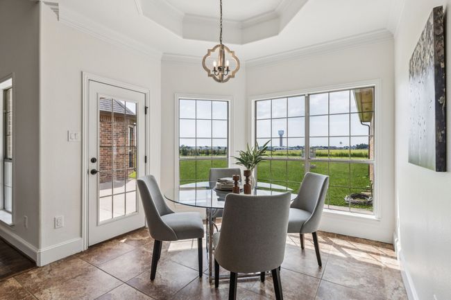 Breakfast area with a tray ceiling and a great view! | Image 17