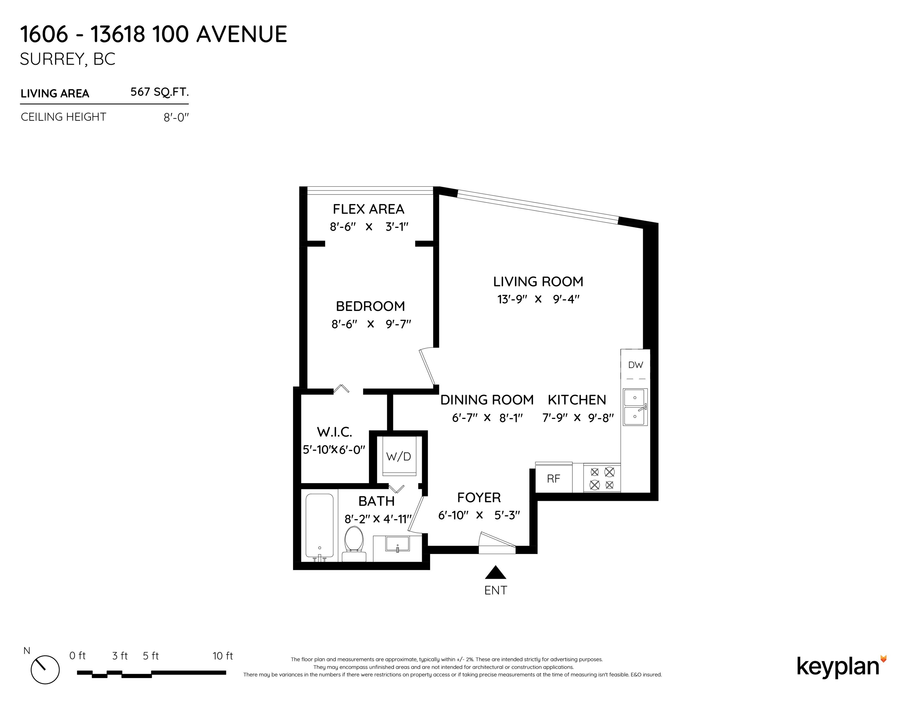 1606 - 13618 100 Avenue, Condo with 1 bedrooms, 1 bathrooms and 1 parking in Surrey BC | Image 20
