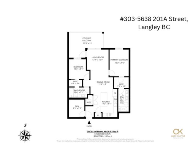 303 - 5638 201a St, Condo with 2 bedrooms, 2 bathrooms and 1 parking in Langley BC | Image 16