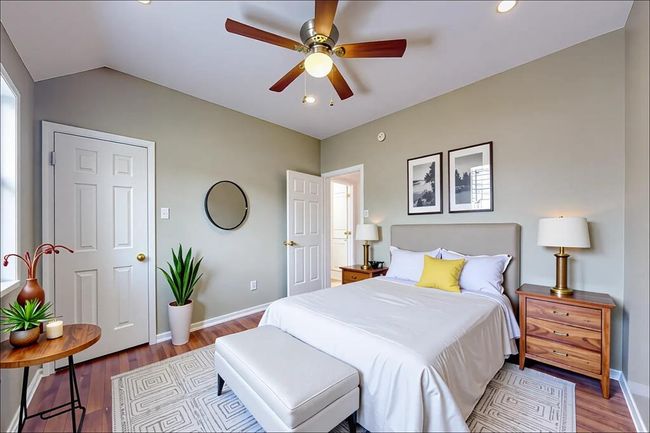 bedroom 2 upstairs with ceiling Fan | Image 33