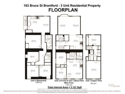 163 Bruce St, Home with 4 bedrooms, 5 bathrooms and 3 parking in Brantford ON | Image 2