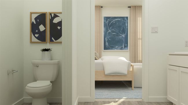 Bathroom with vanity and wood finished floors | Image 14