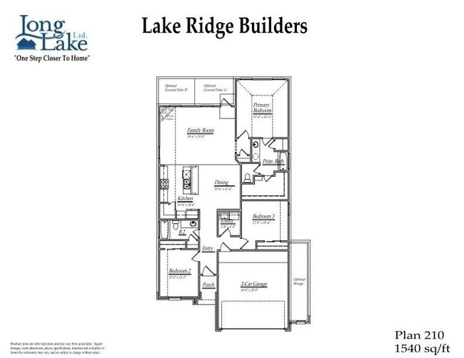 Plan 210 features 3 bedrooms, 2 full baths, and over 1, 500 square feet of living space. | Image 10
