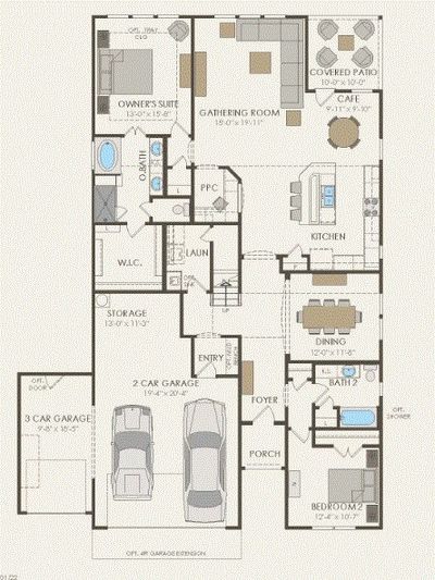 Pulte Homes, Mooreville floor plan | Image 2