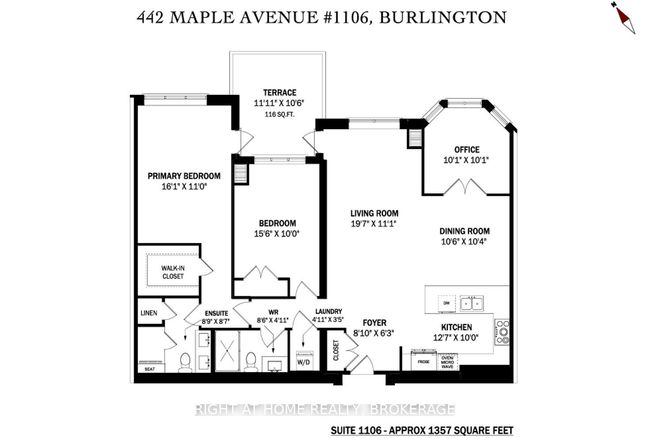 1106 - 442 Maple Ave, Condo with 3 bedrooms, 2 bathrooms and null parking in Burlington ON | Image 50